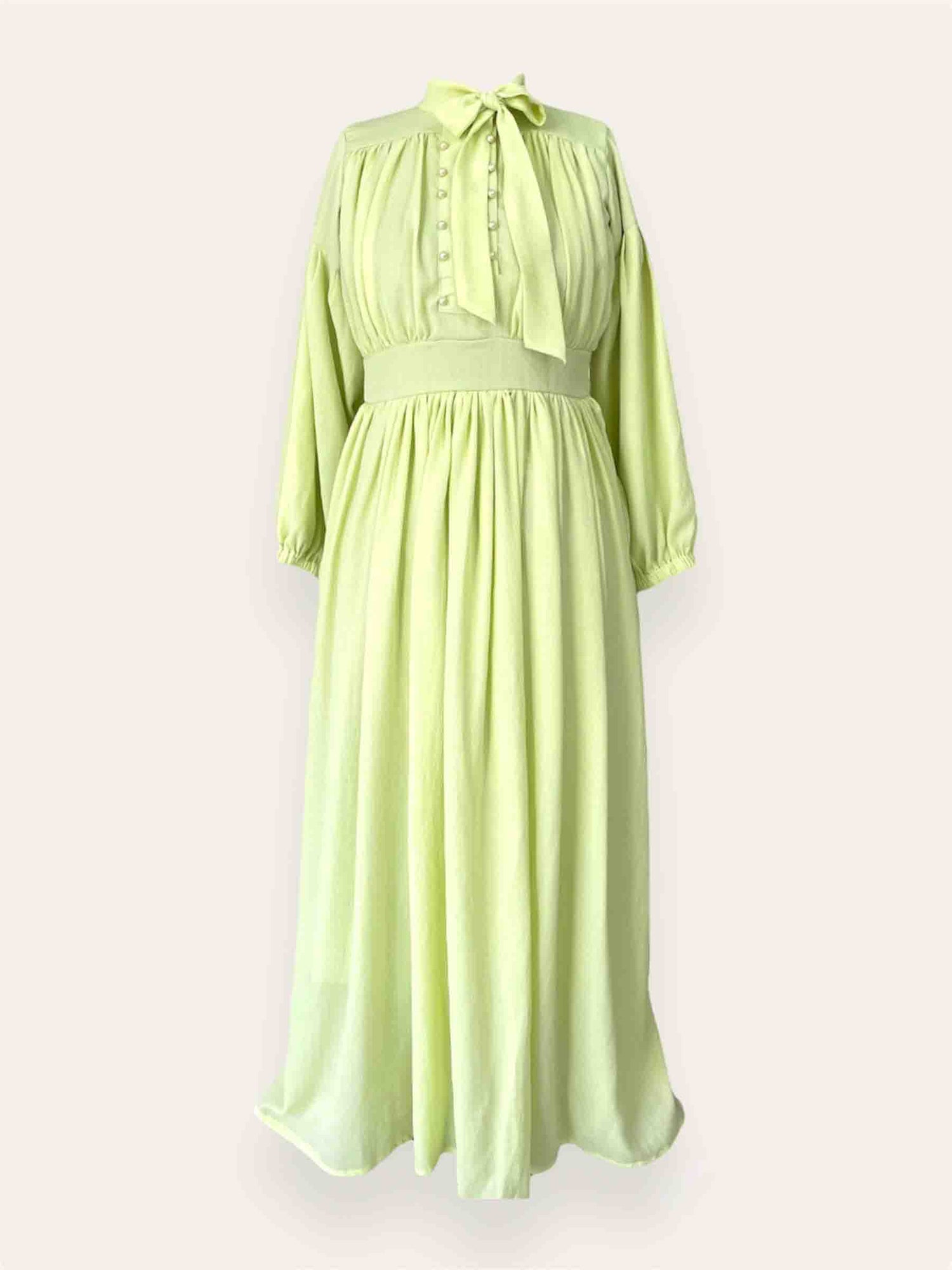 Mila Lime Long Dress