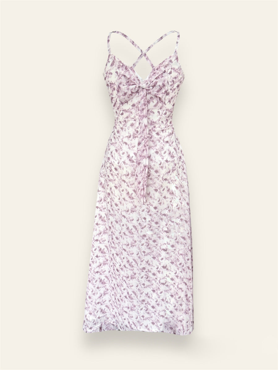 Lilac Sleeveless Long Dress