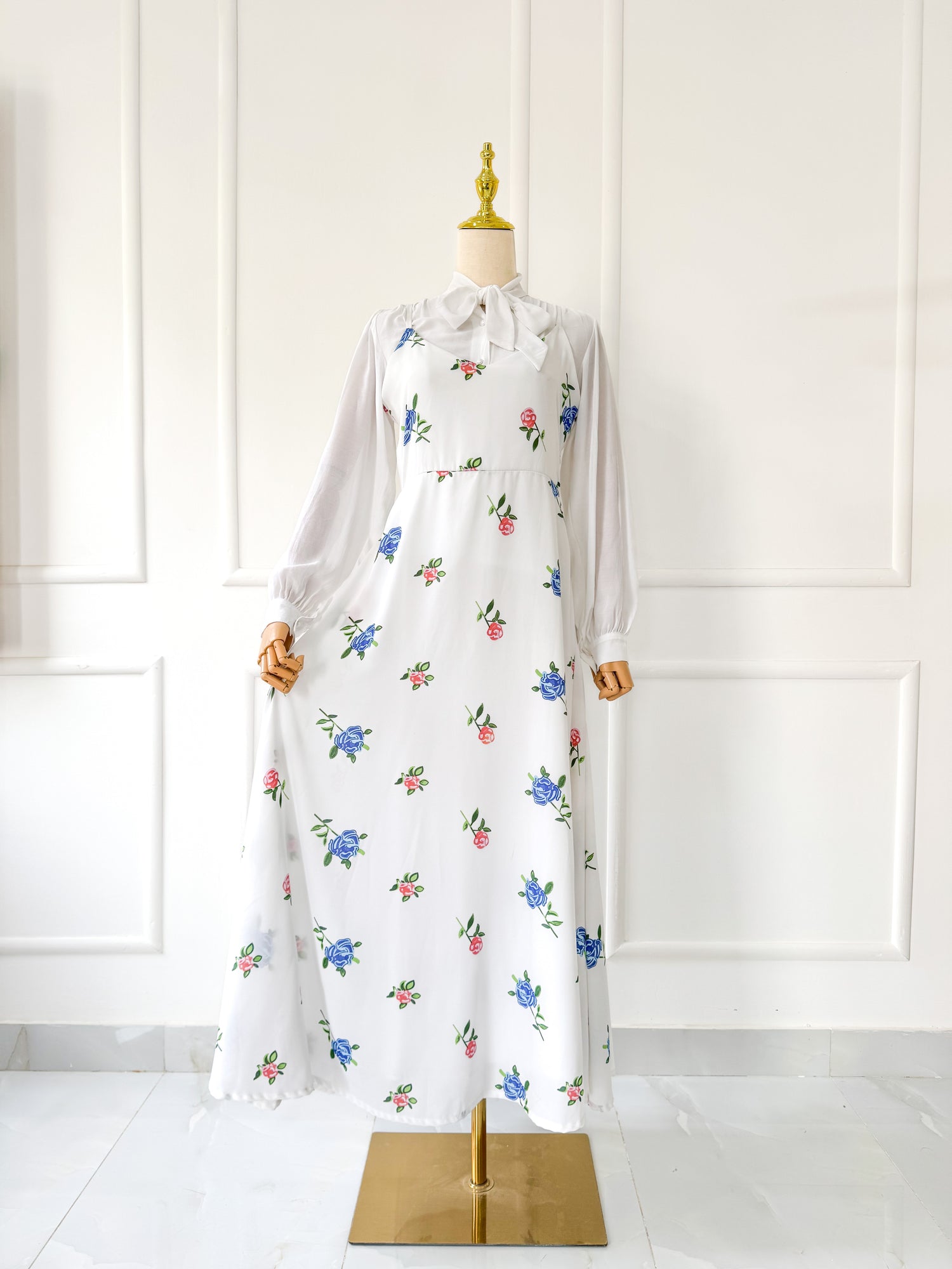 Wisteria Long Cross Back Dress