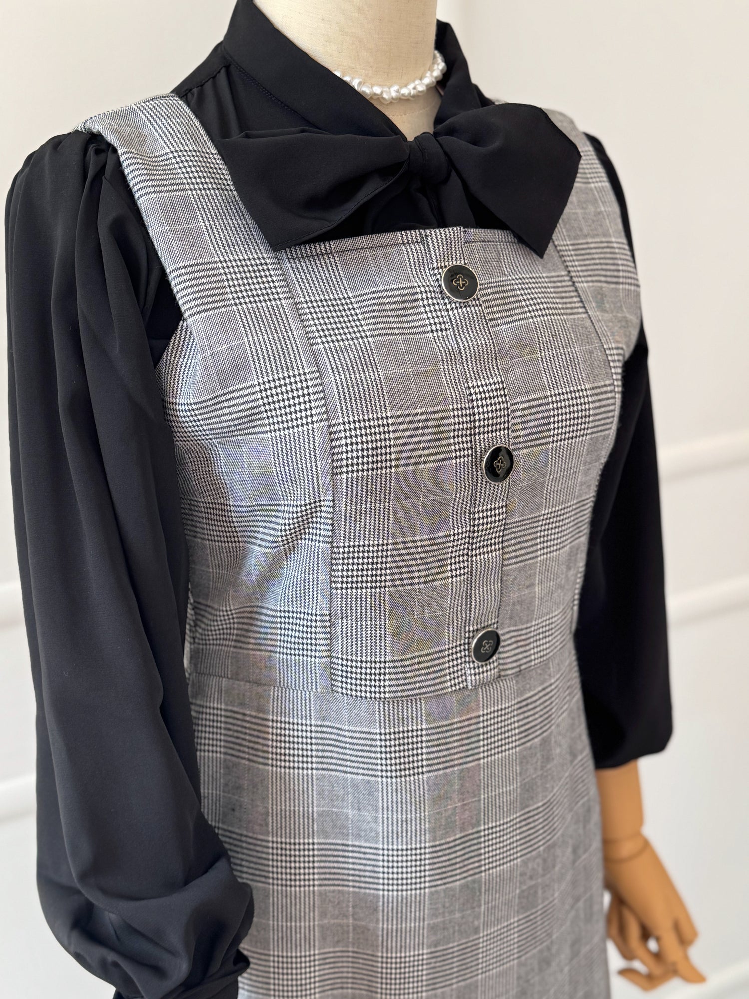 Marcel Long Glen Check Pattern Dress