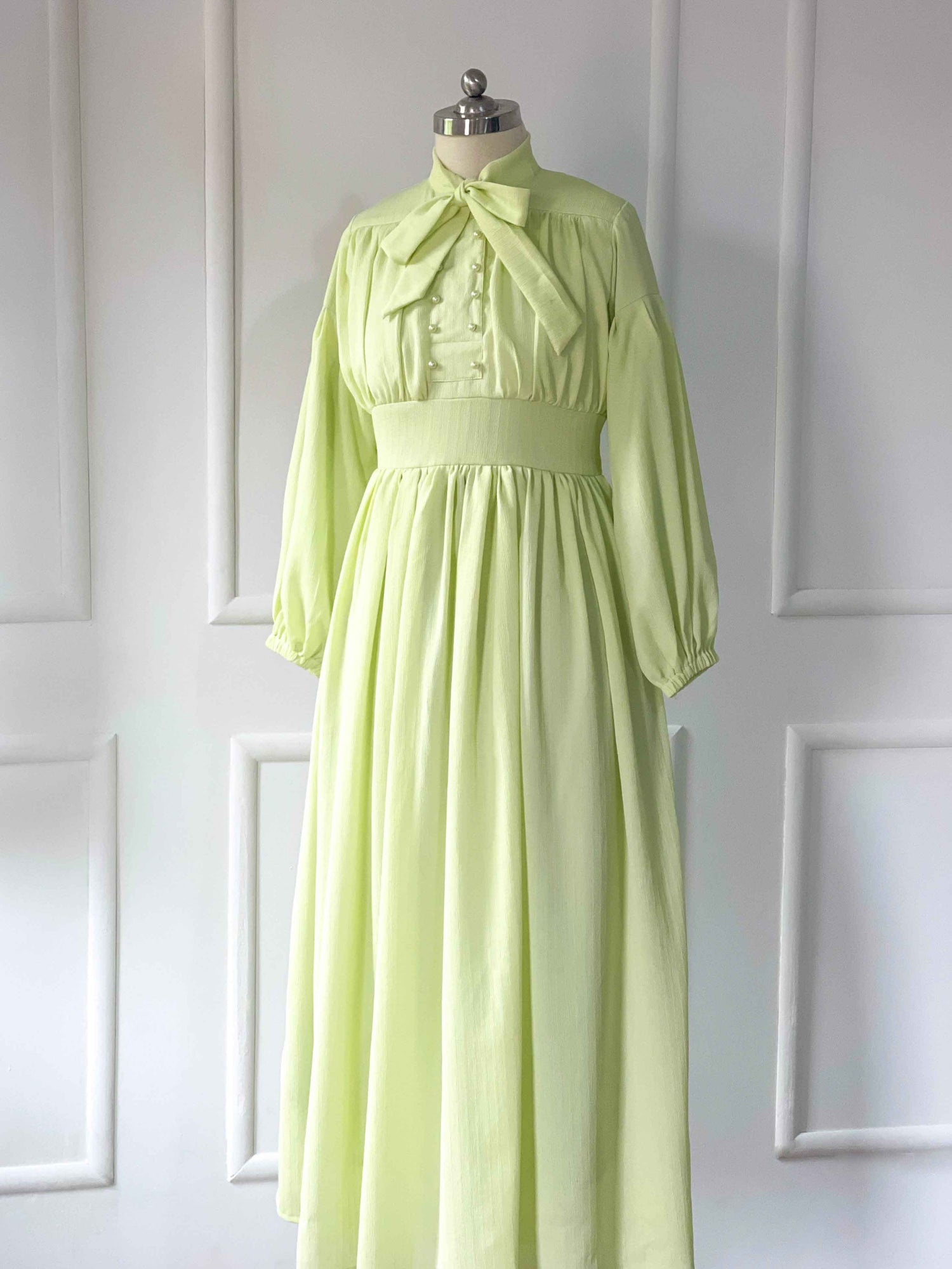Mila Lime Long Dress