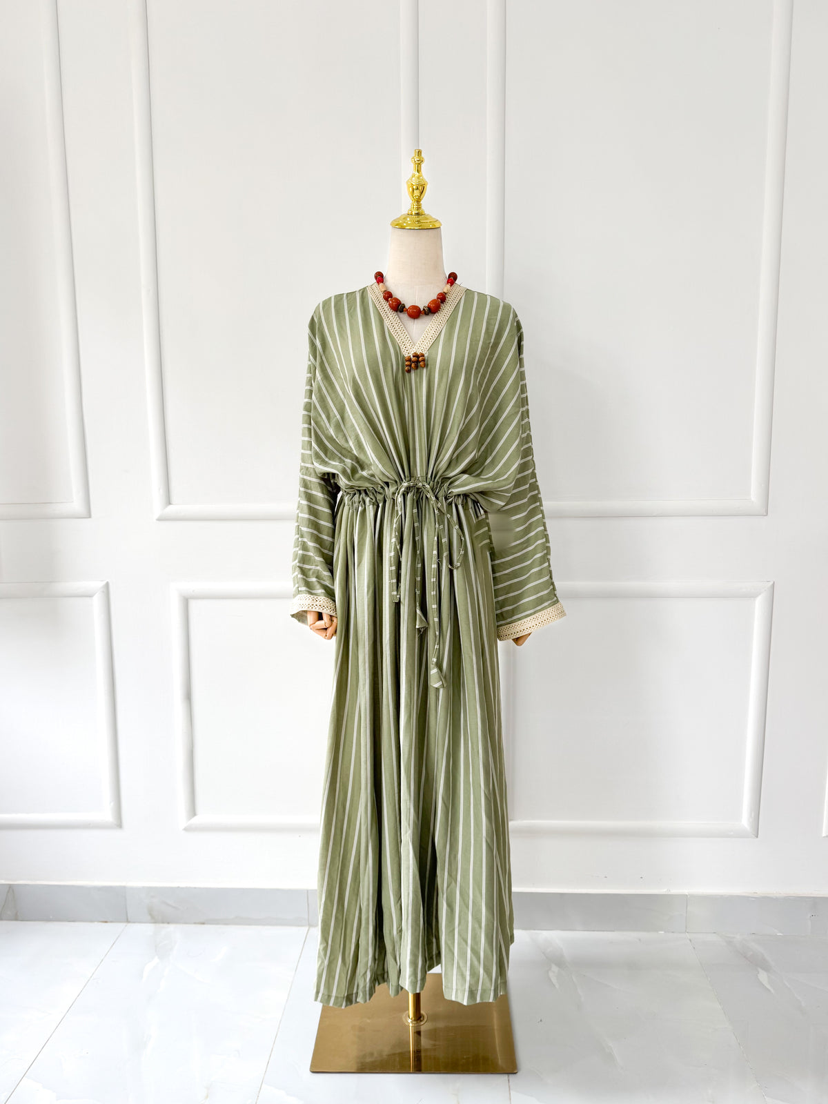 Zahra Striped Kaftan Style Dress