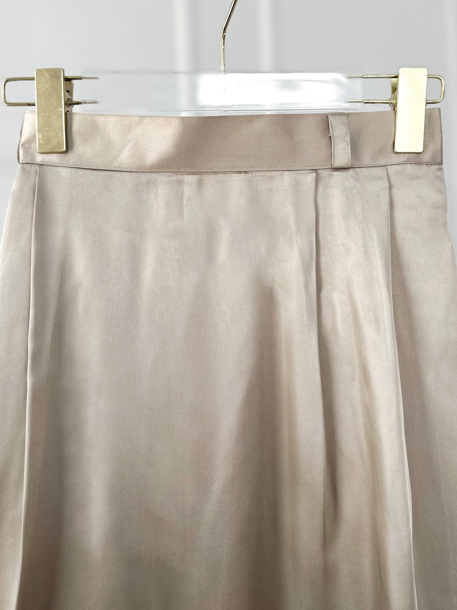 Beige Silk Skirt