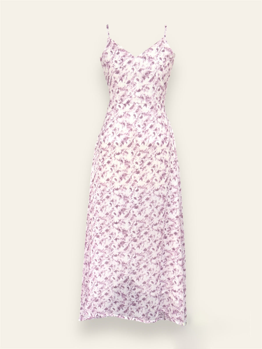 Lilac Sleeveless Long Dress