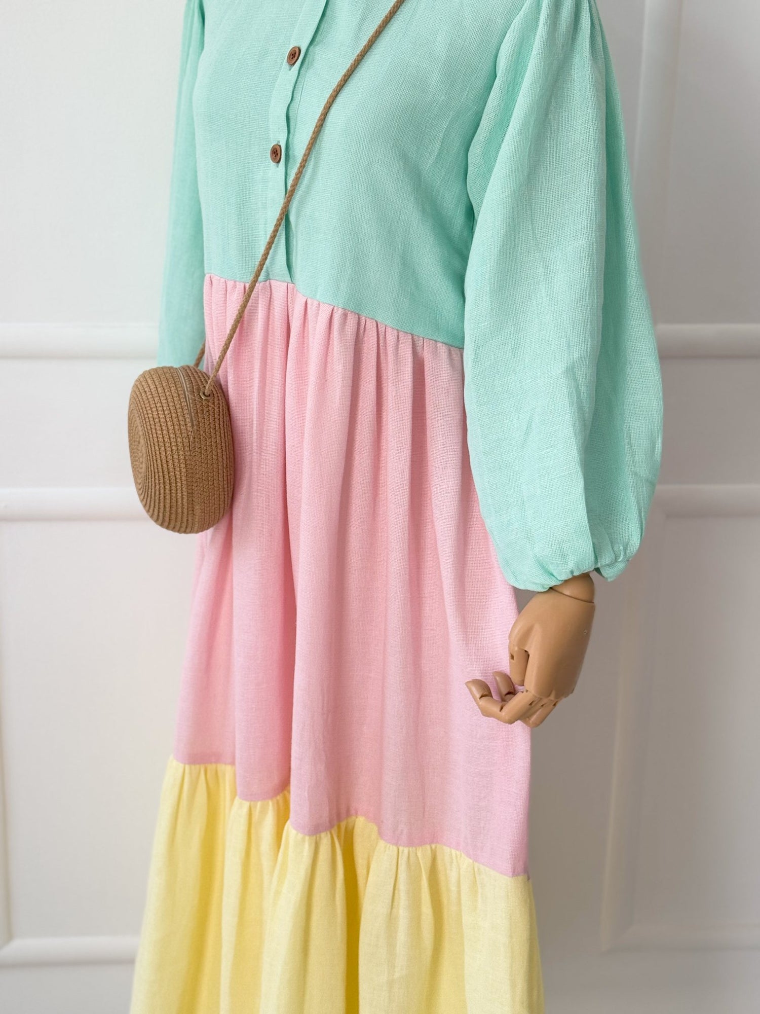 Marshmallow Irish Cotton Long Dress