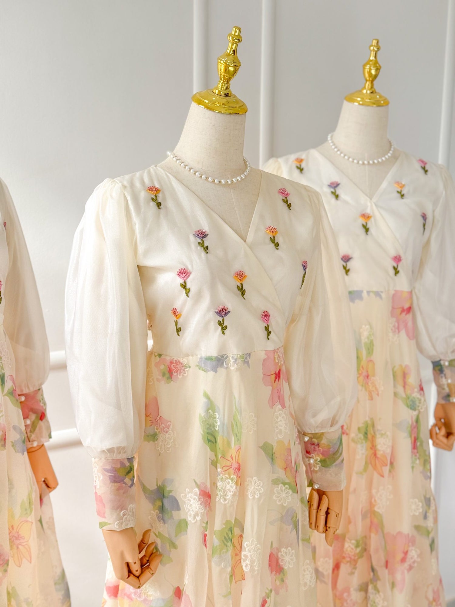 Spring Embroidered Long Dress