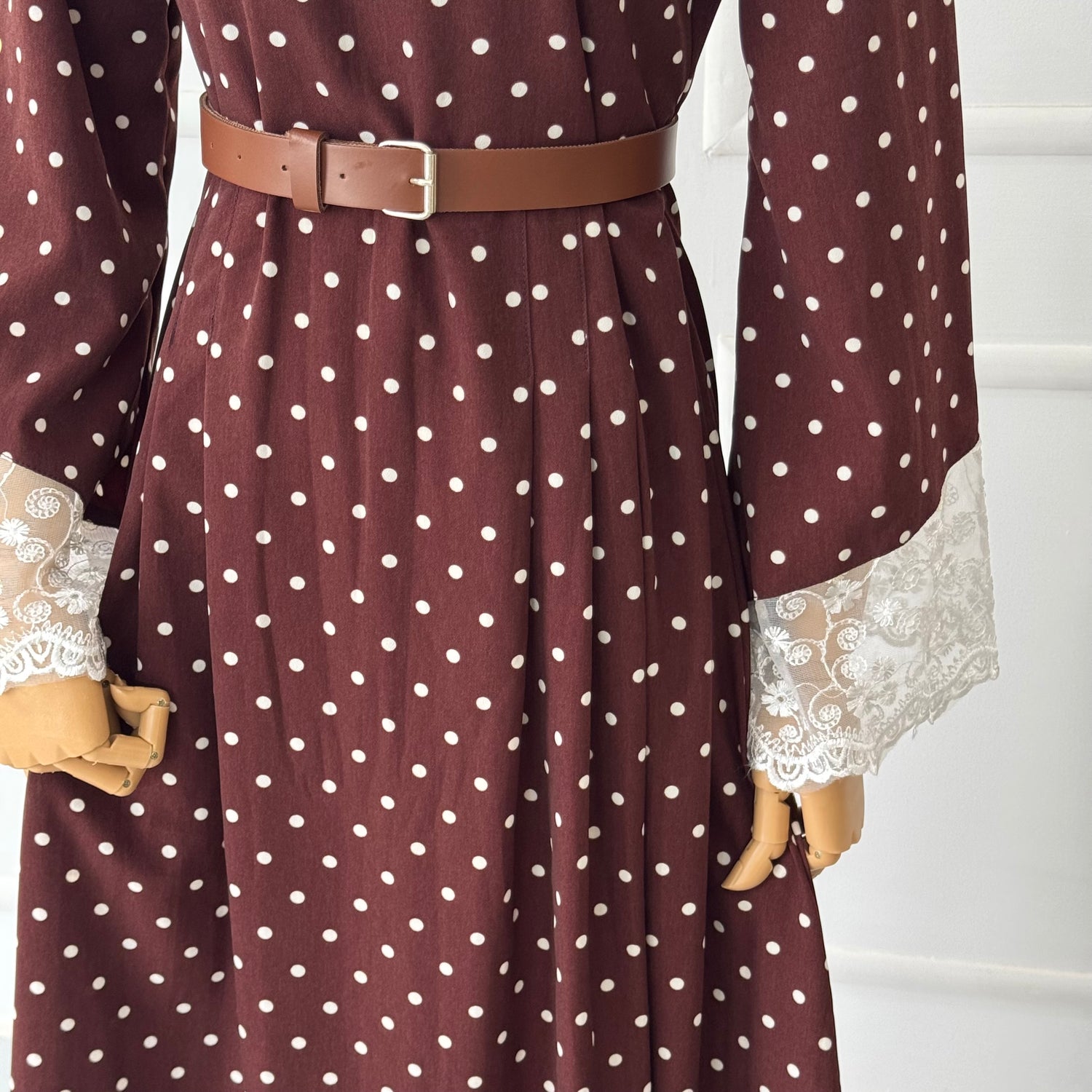 Cocoa Polka Dot Long Dress