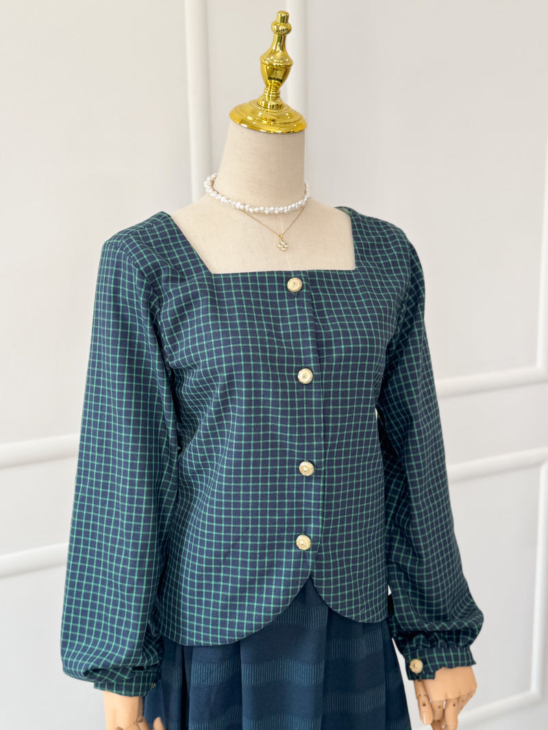 Pixi Buttoned Down Chequered Top