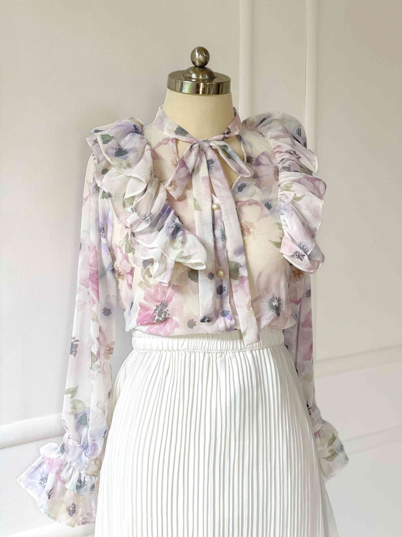 Trendy White Pleated Skirt