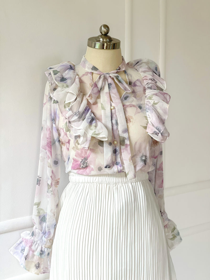 Trendy White Pleated Skirt