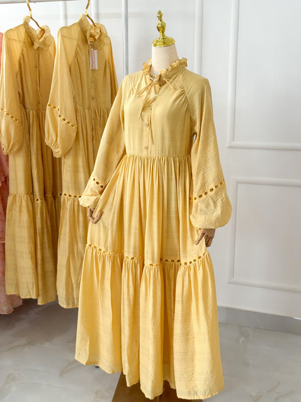 Soufflé Butter Yellow Lawn Dress
