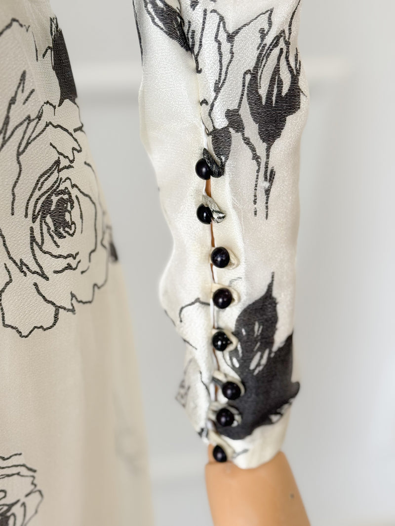 Alora Vintage Floral Long Dress