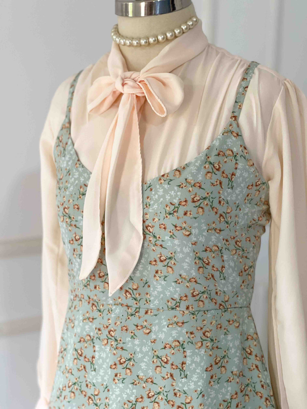 Peach Georgette Knot Top
