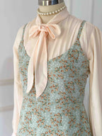 Peach Georgette Knot Top