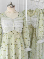 Pistachio Pearl Embellished Long Dress