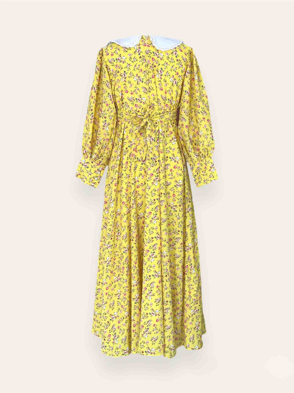 Marigold Embroidered Collar Summer Dress