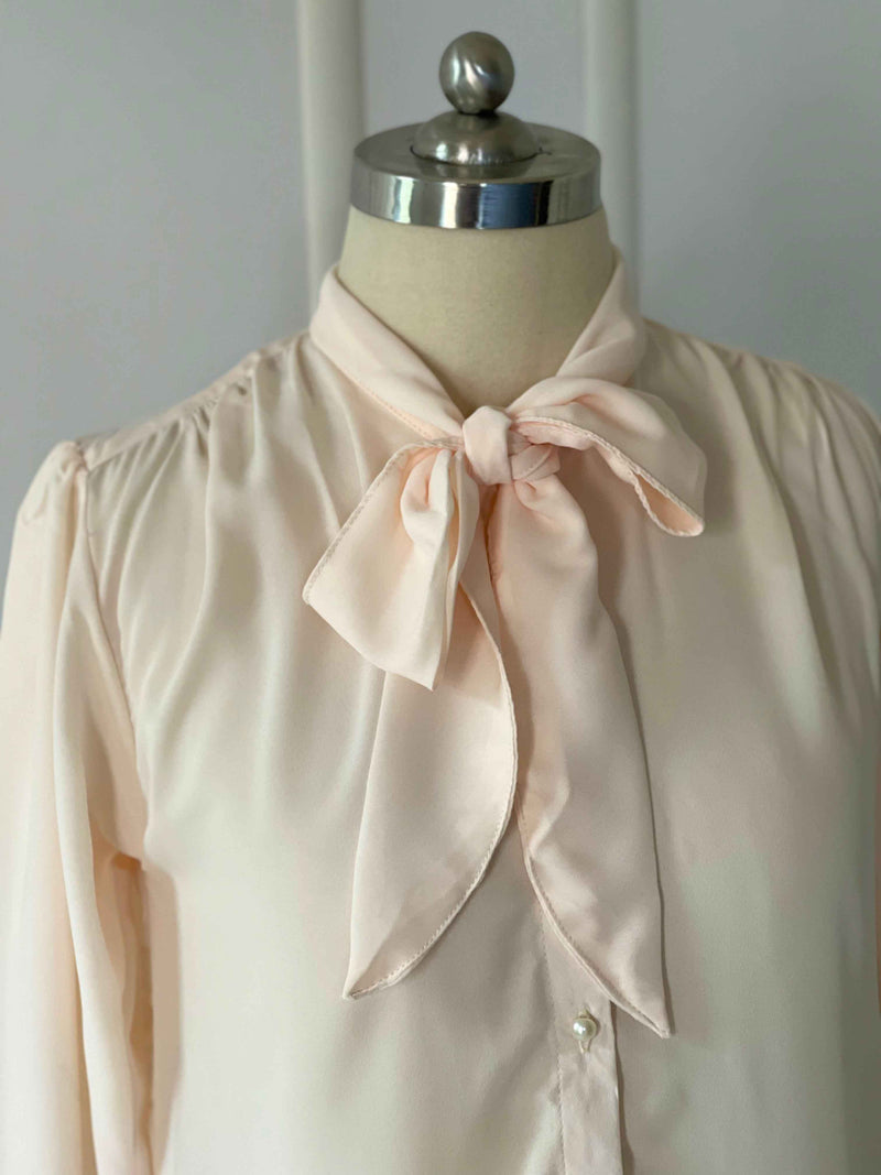 Peach Georgette Knot Top
