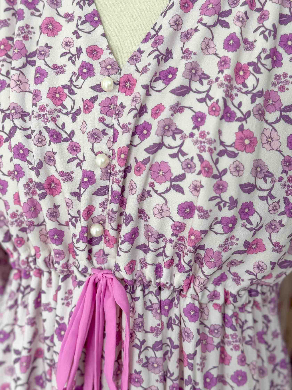 Ariana Floral V-neck Long Dress