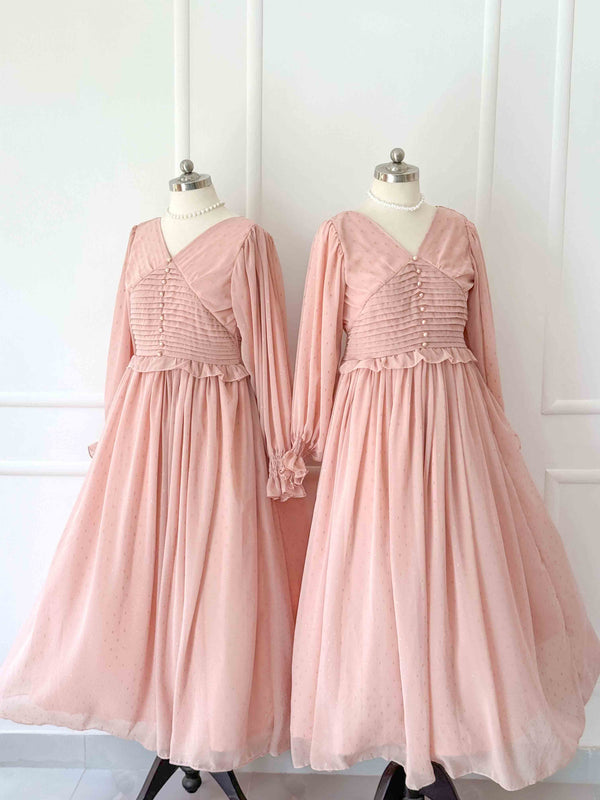 Nora Long Dress with Flared Bottom