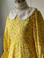 Marigold Embroidered Collar Summer Dress