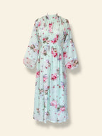 Fleur Mint Floral Long Dress