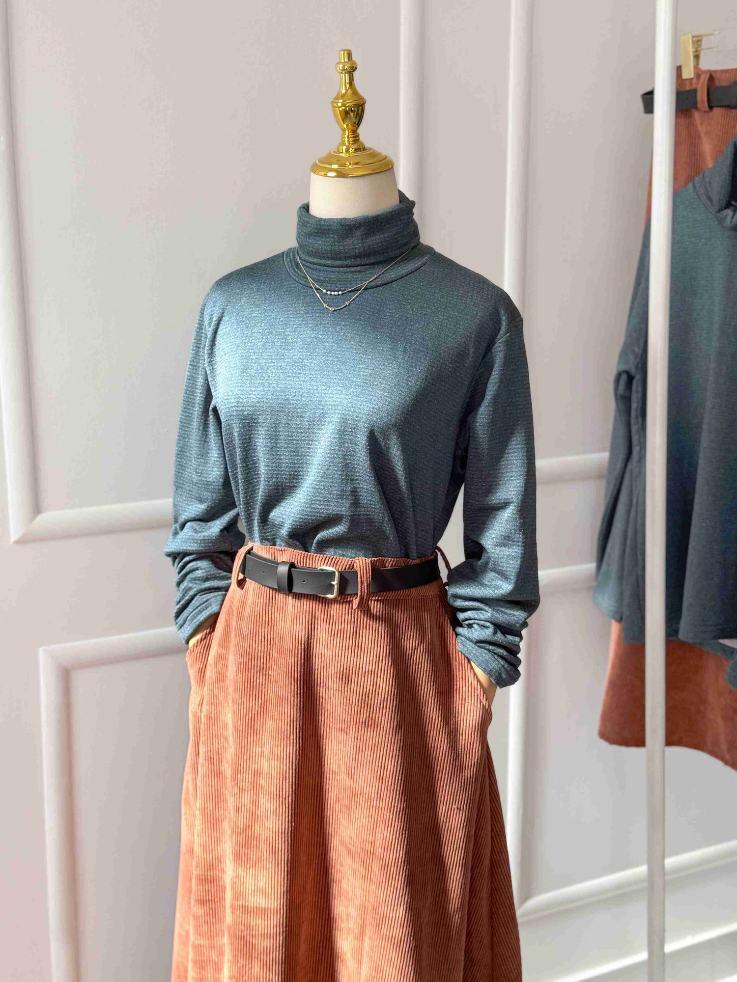 Teal Turtle Neck