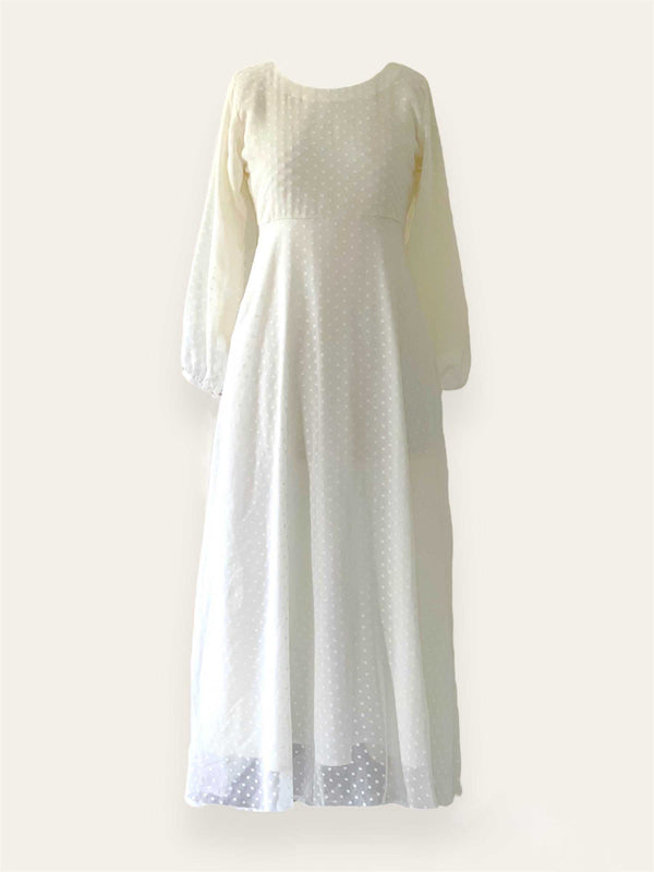 White Pearl Long Dress