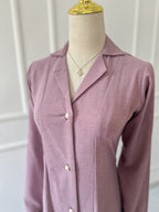 Mauve Solid Long Dress