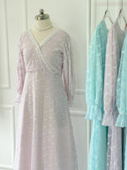 Blush Embroidered Net Dress