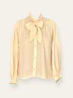 Peach Georgette Knot Top