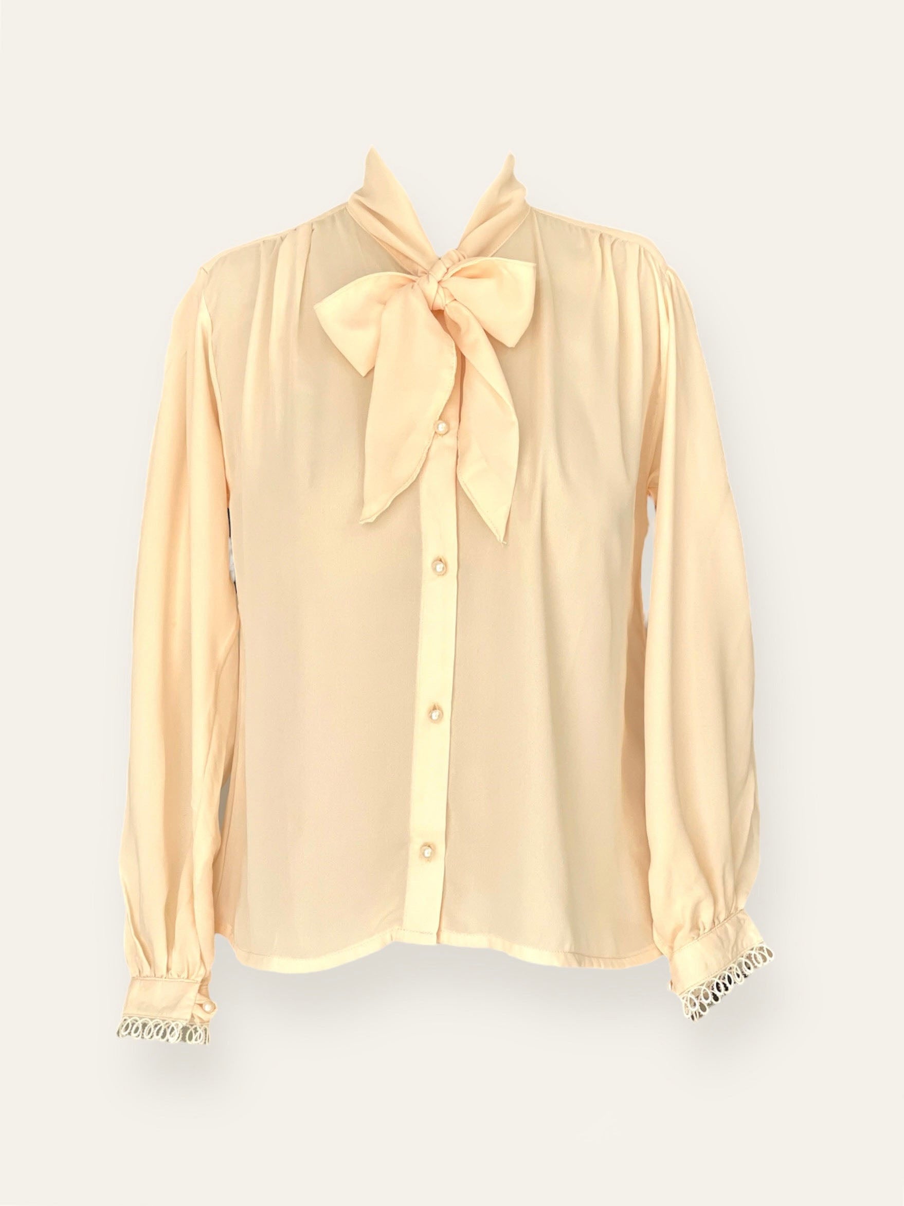Peach Georgette Knot Top