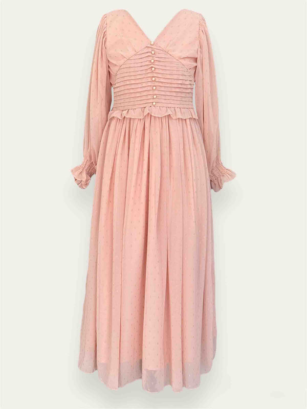 Nora Long Dress with Flared Bottom