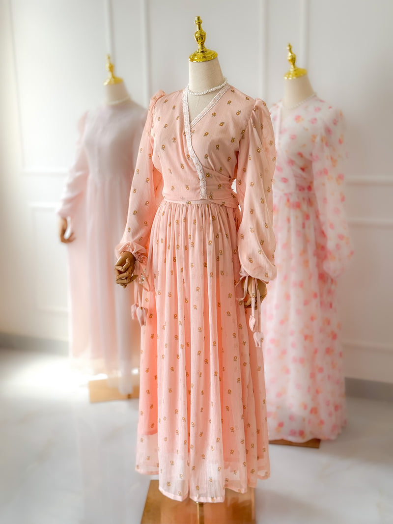 Blush blouse and long skirt set