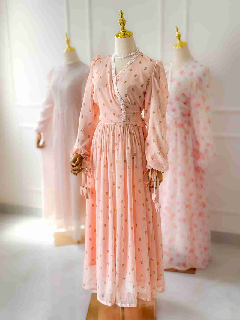 Blush blouse and long skirt set