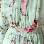 Fleur Mint Floral Long Dress