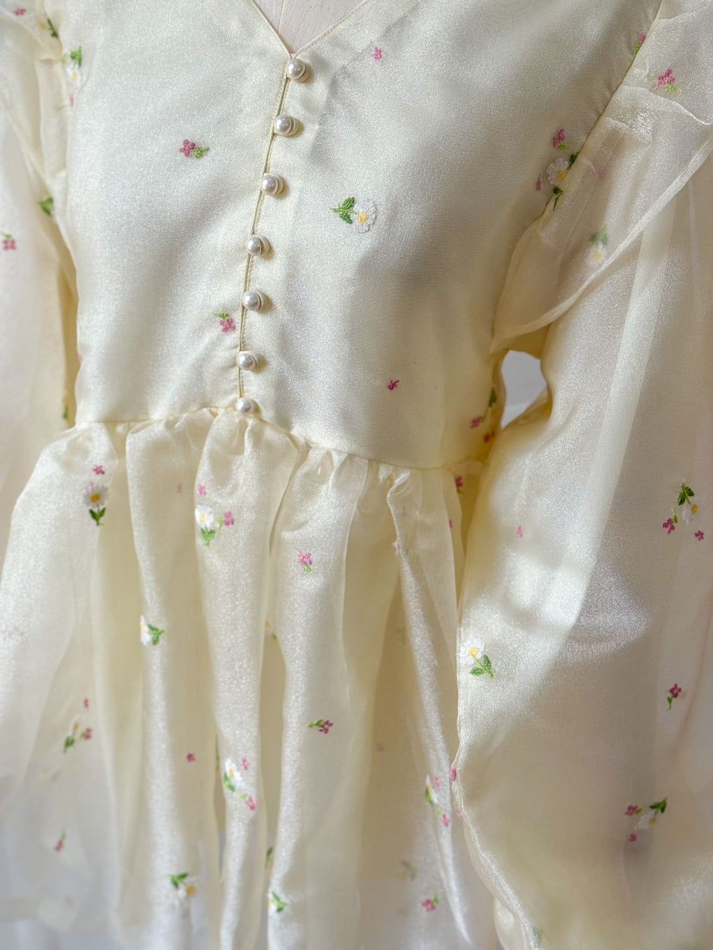 Vanilla Embroidered Baggy Top