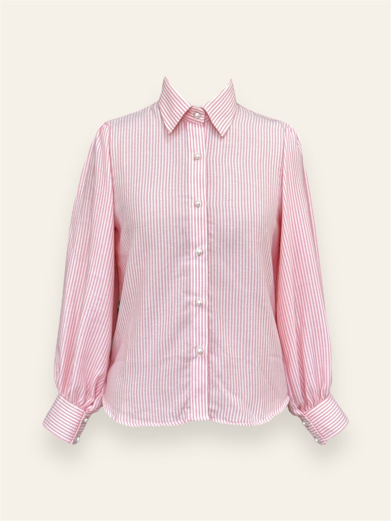 Candy Pink Button Down Top