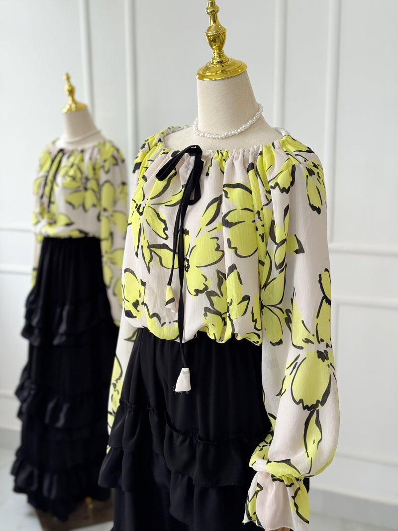 Lime baggy style top