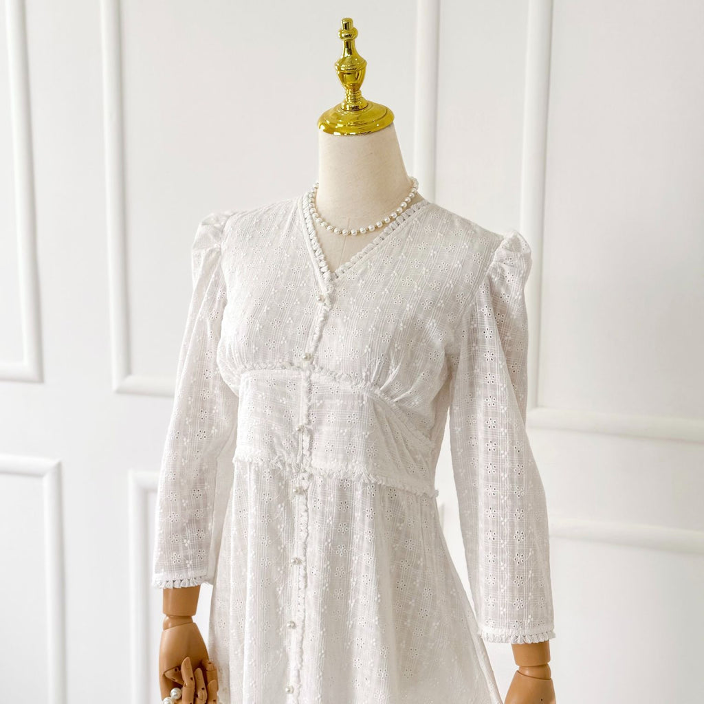 Elara Chikankari Summer Long Dress