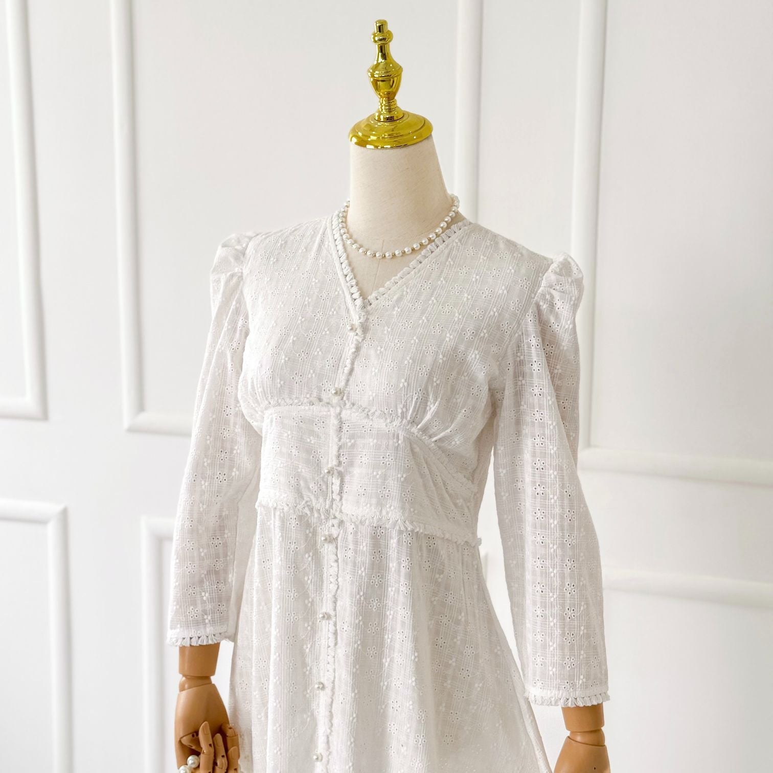 Elara Chikankari Summer Long Dress