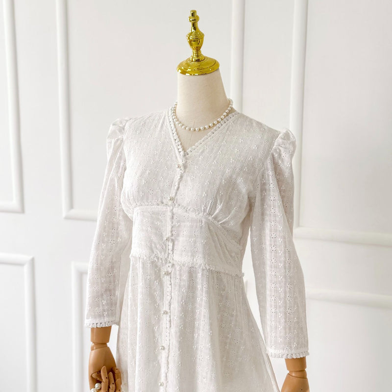 Elara Chikankari Summer Long Dress