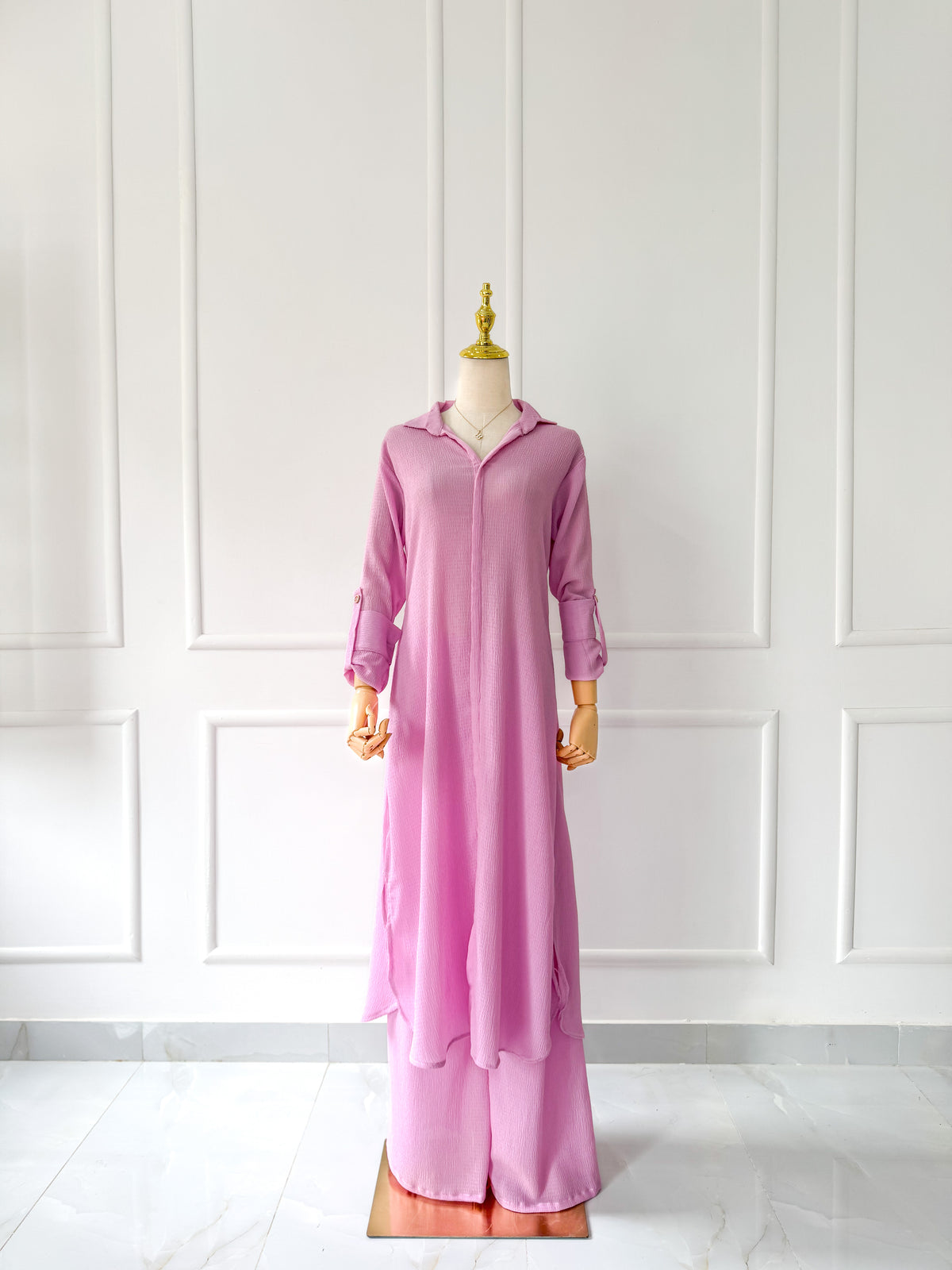Amara Pink Solid Co-ord Set