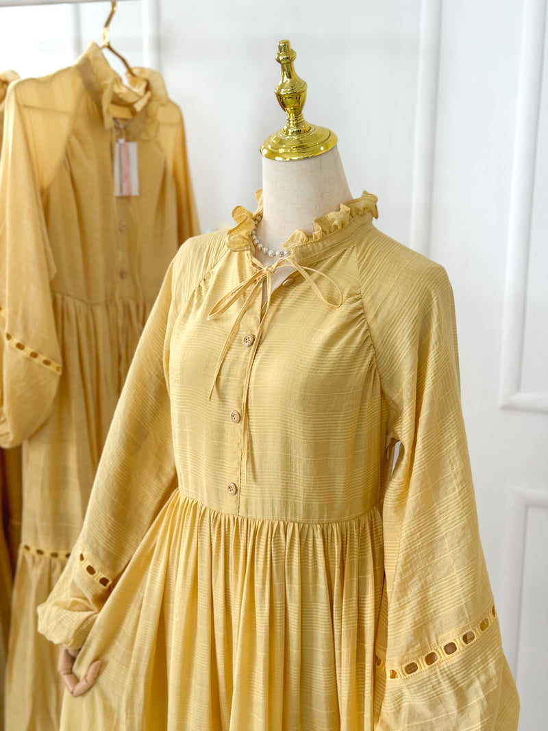 Soufflé Butter Yellow Lawn Dress