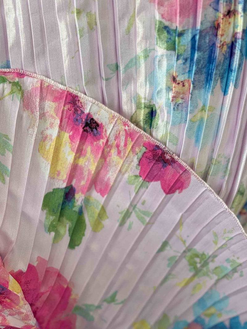 Floral Pleated Chic-style Skirt