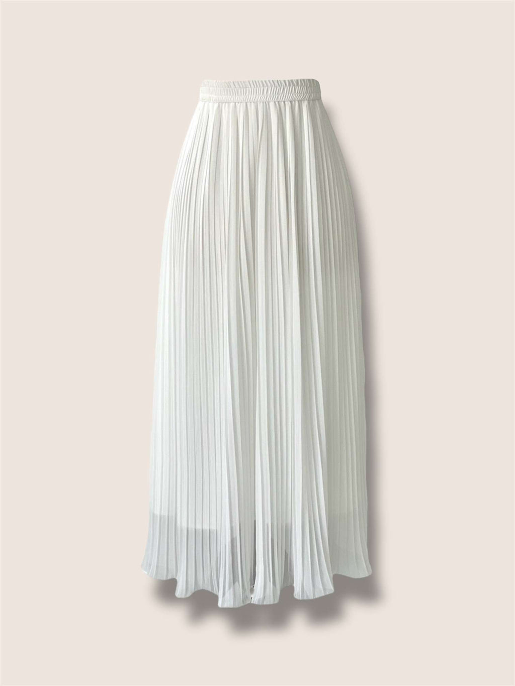 Trendy White Pleated Skirt
