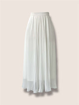 Trendy White Pleated Skirt