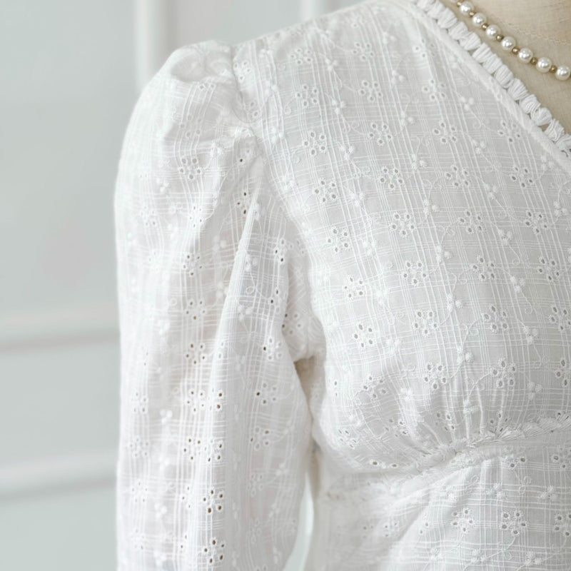 Elara Chikankari Summer Long Dress