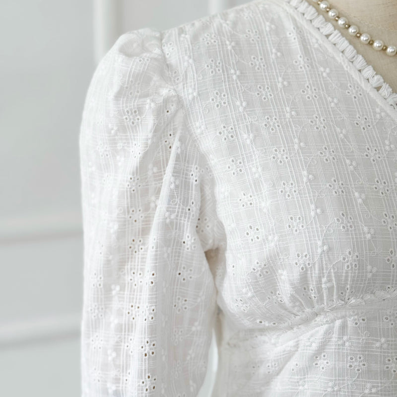 Elara Chikankari Summer Long Dress