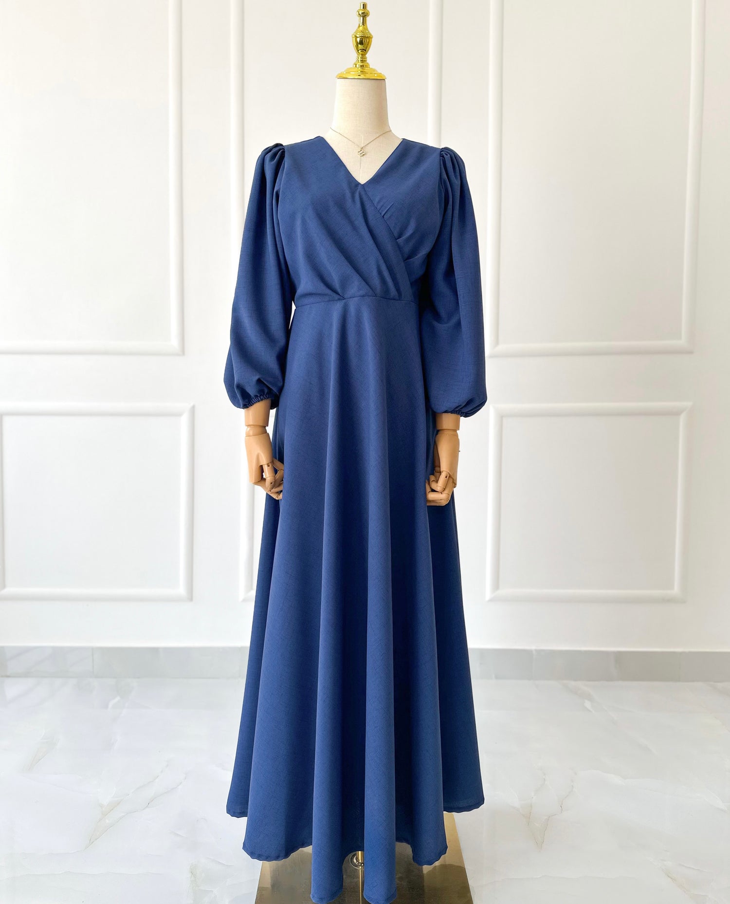 Lunara Long Wrap Style Dress