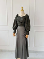 Moss Bow-Panel Skirt